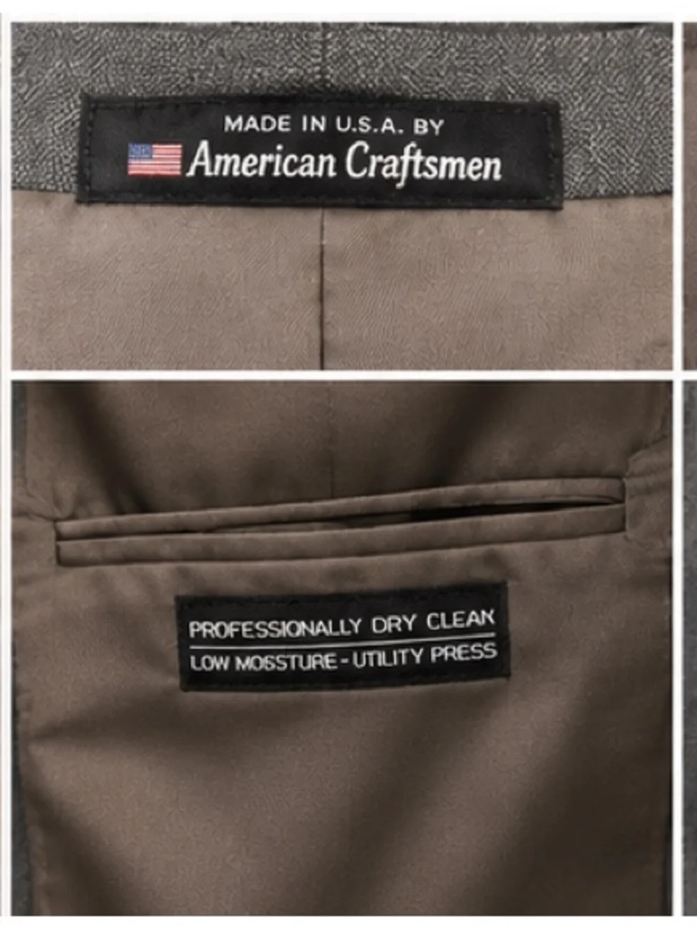 Vintage American Craftsmen Gentry Gray 2 Piece Suit 39L W32 Made USA